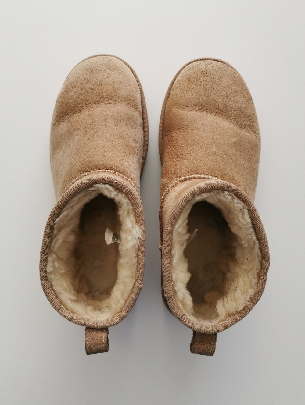 UGG Classic Ultra Mini In Chestnut Shearling-Lined Short Suede Booties